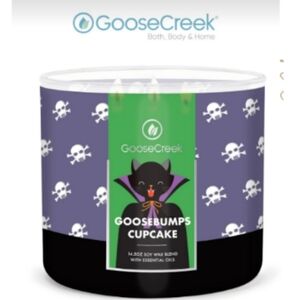 Brand New Goose Creek Goosebumps Cupcake Halloween 3 Wick Candle